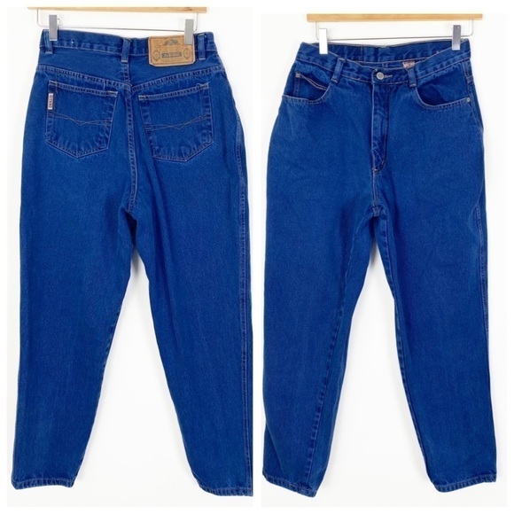 VINTAGE 80s GITANO Super High Waist Straight Tapered Leg Mom Jeans Hi Rise 28 - Picture 1 of 11